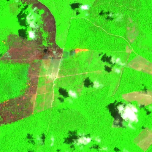Incendio cerca de Uruará — Sentinel-2 SWIR (fuego)