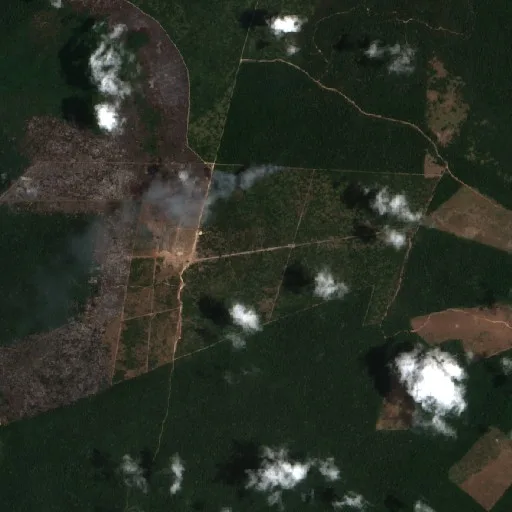 Incendio cerca de Uruará — Sentinel-2 true color