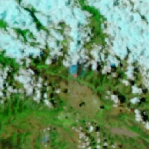 Wildfire near Urubamba — NASA satellite