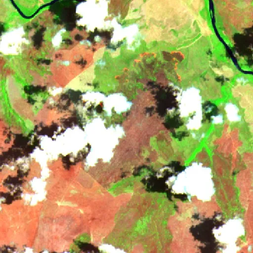 Wildfire near Uruçuí (Oct 9) — Sentinel-2 SWIR (fuego)