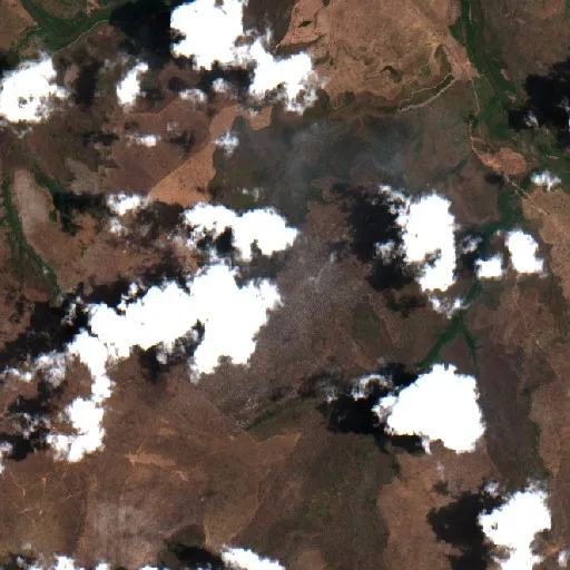 Wildfire near Uruçuí (Oct 9) — Sentinel-2 true color