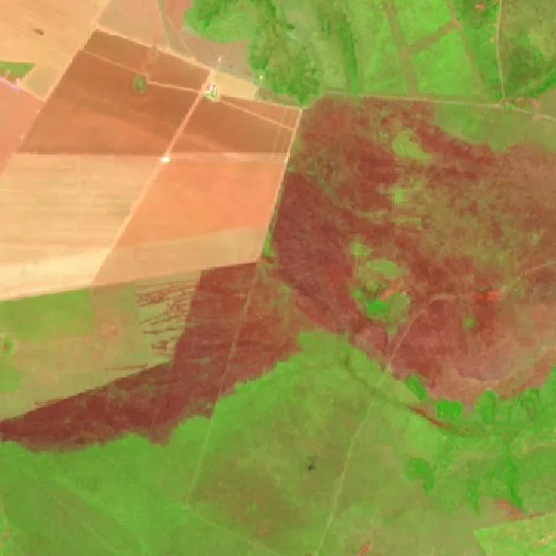 Incendio cerca de Uruçuí (15 ago) — Sentinel-2 SWIR (fuego)