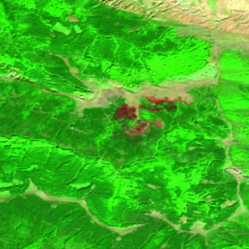Incendio cerca de Urzainqui — Sentinel-2 SWIR (fuego)