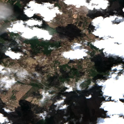 Wildfire near Vaglio Basilicata — Sentinel-2 true color