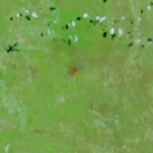 Wildfire near Valença do Piauí — NASA satellite