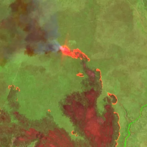 Incendio cerca de Valença do Piauí — Sentinel-2 SWIR (fuego)