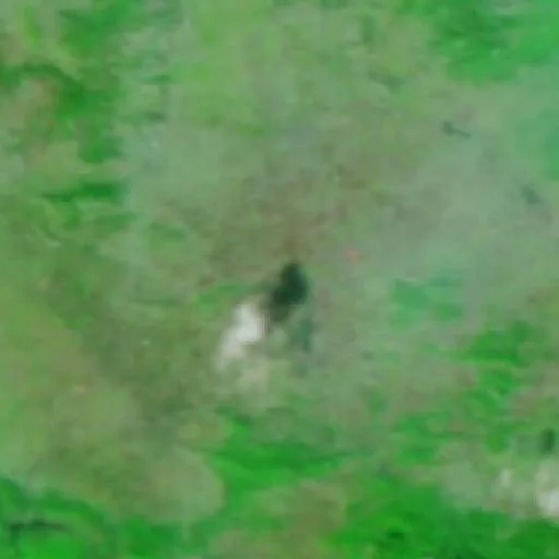 Wildfire near Vamvakoú — NASA satellite