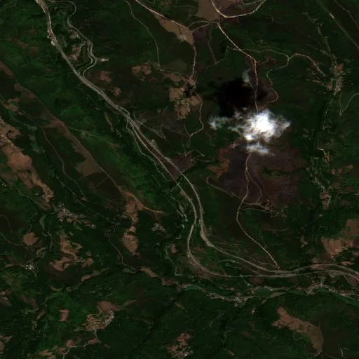 Wildfire near Vega de Valcarce — Sentinel-2 true color
