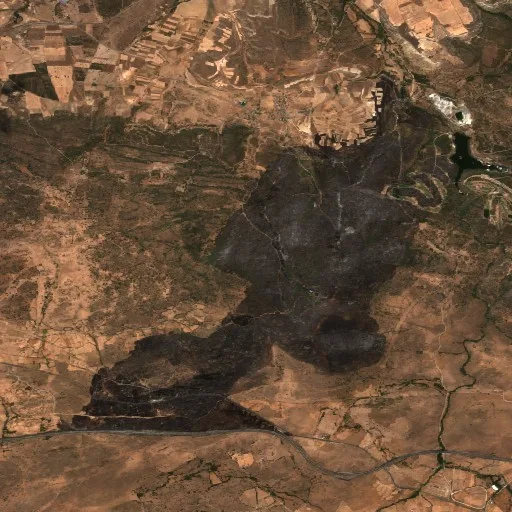 Incendio cerca de Vegas de Matute (8 ago) — Sentinel-2 true color