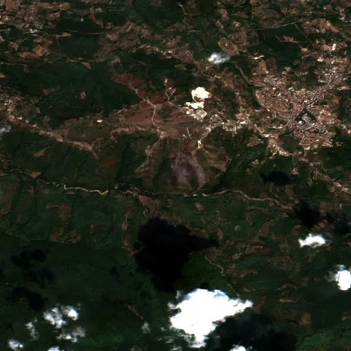 Wildfire near Vico del Gargano — Sentinel-2 true color