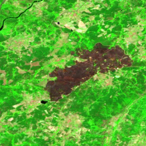 Incendio cerca de Vidago — Sentinel-2 SWIR (fuego)
