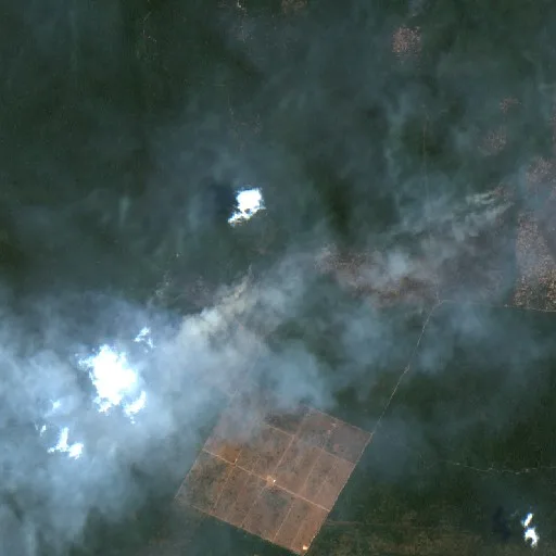 Incendio cerca de Vila de Curuá-Una (7 oct · W) — Sentinel-2 true color