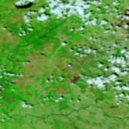 Wildfire near Vila Pouca de Aguiar — NASA satellite