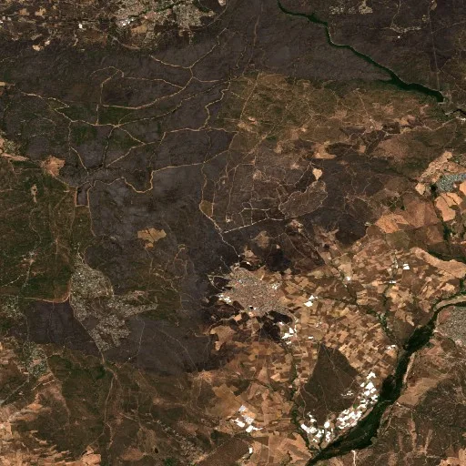 Incendio cerca de Villa del Prado (24 jul) — Sentinel-2 true color