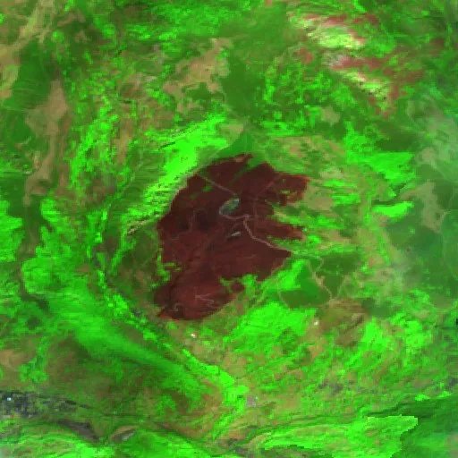 Incendio cerca de Villablino — Sentinel-2 SWIR (fuego)