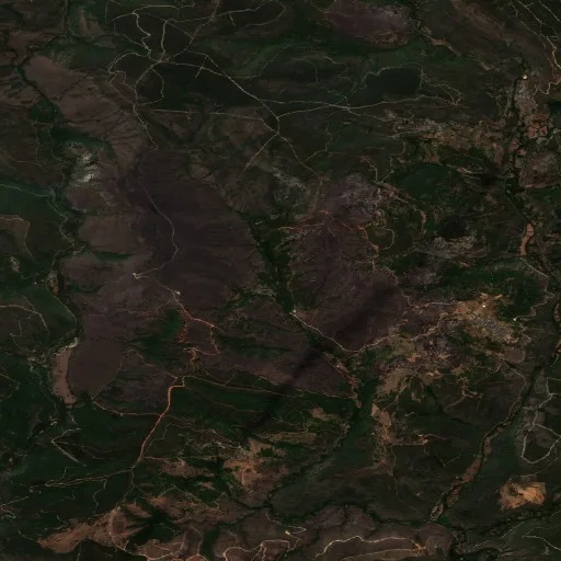 Wildfire near Villafranca del Bierzo — Sentinel-2 true color