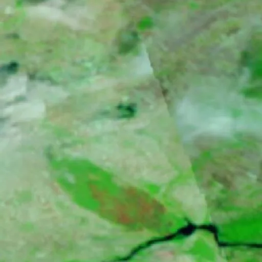 Wildfire near Vlajkovac — NASA satellite