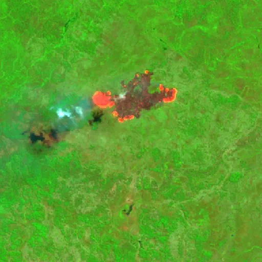 Wildfire near Volta Grande — Sentinel-2 SWIR (fuego)