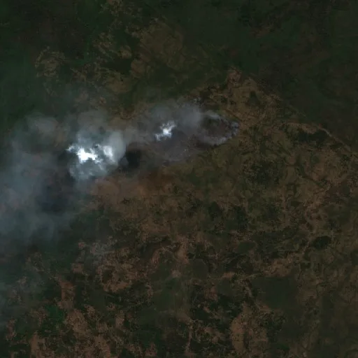 Wildfire near Volta Grande — Sentinel-2 true color