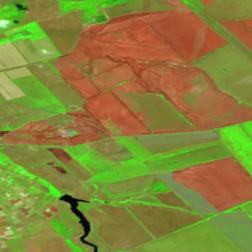 Wildfire near Voskresenska rural hromada — Sentinel-2 SWIR (fuego)