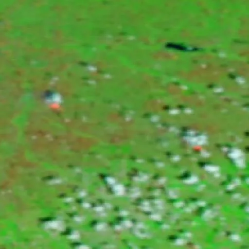 Wildfire near Vuhledar Urban Hromada — NASA satellite