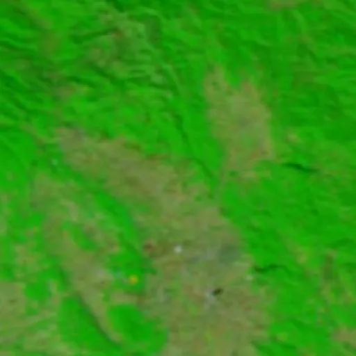 Wildfire near Vushtrri — NASA satellite