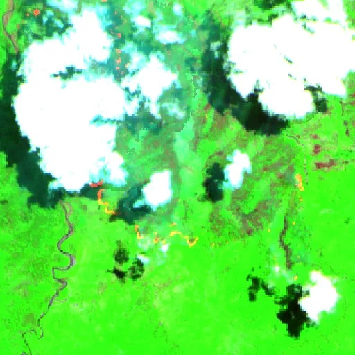 Incendio cerca de Waipia — Sentinel-2 SWIR (fuego)