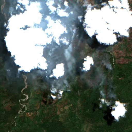 Incendio cerca de Waipia — Sentinel-2 true color