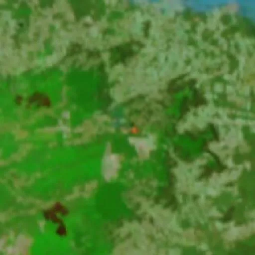 Wildfire near Wanderley (Oct 9) — NASA satellite