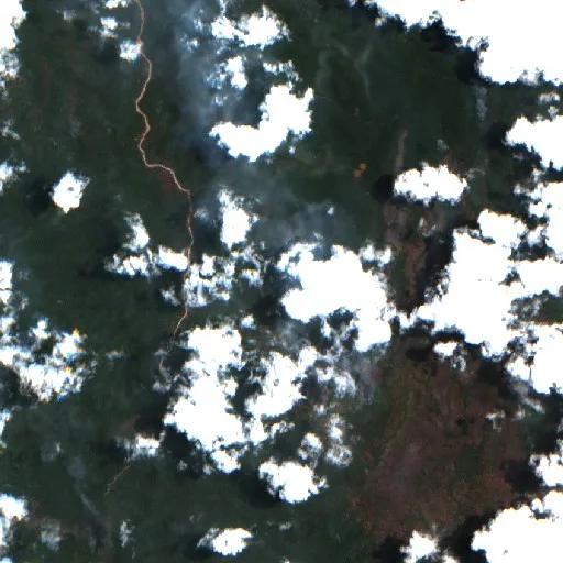 Incendio cerca de Weda — Sentinel-2 true color