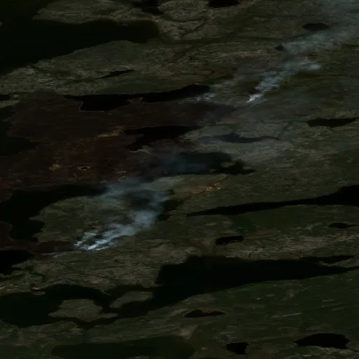 Wildfire near Wekweètì — Sentinel-2 true color