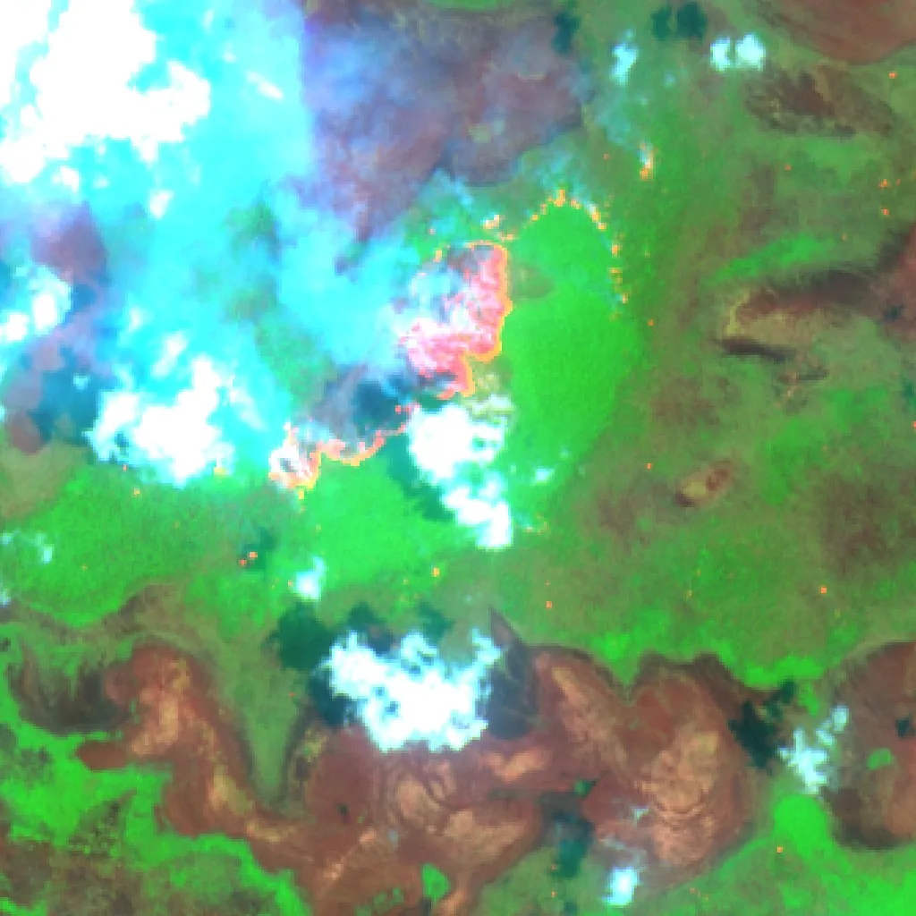Incendio cerca de West Kotawaringin (4 oct · NE #2) — Sentinel-2 SWIR (fuego)