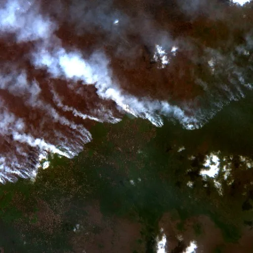 Incendio cerca de West Kotawaringin (3 oct · W) — Sentinel-2 true color