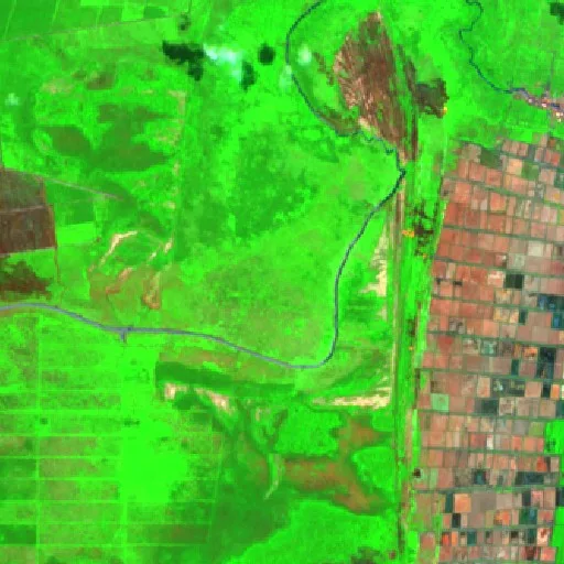 Wildfire near Wiralaga Mulya (Sep 30 · NE) — Sentinel-2 SWIR (fuego)