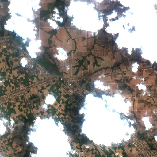 Wildfire near Wiralaga Mulya (Oct 3) — Sentinel-2 true color