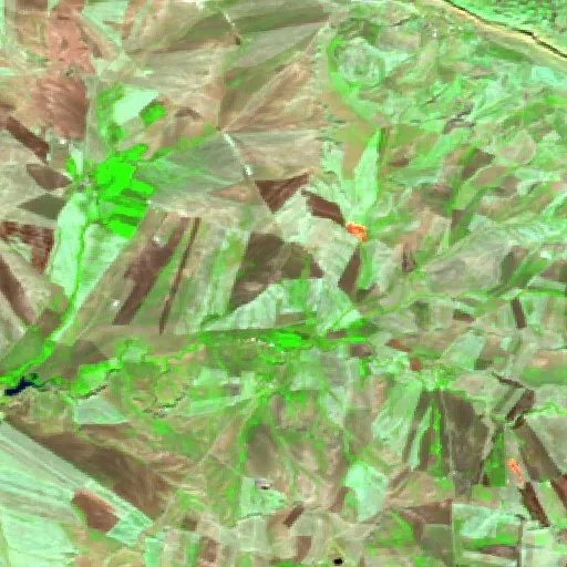 Wildfire near Yanarsu — Sentinel-2 SWIR (fuego)