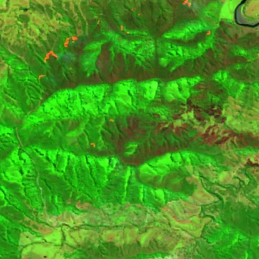 Incendio cerca de Yarravel — Sentinel-2 SWIR (fuego)