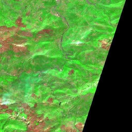 Wildfire near Ziama Mansouria — Sentinel-2 SWIR (fuego)